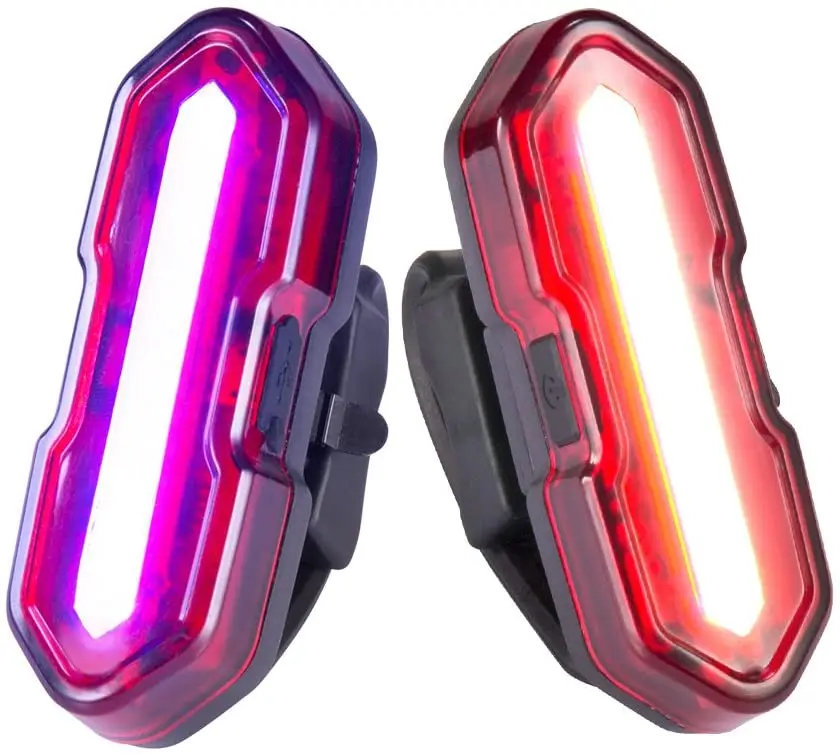 New Image Bright USB Waterproof LED Light for Scooter Bike Spare Parts Double Color Display IPX4 Waterproof  Lamp Scooter Lights