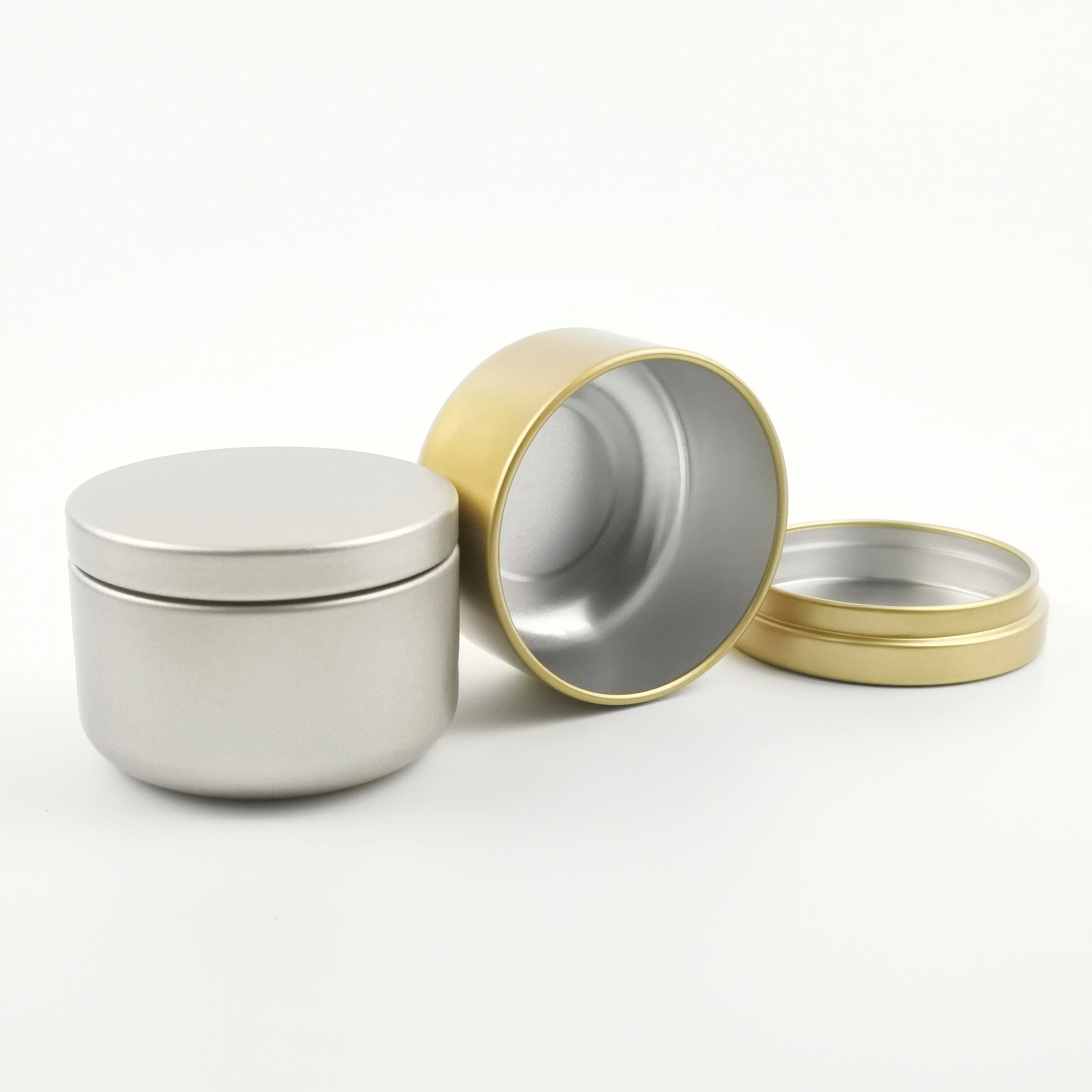 Reusable Round Screw Cap Aluminum Jar Metal Tin Can Soap Lip Balm Cosmetic Candle Containers