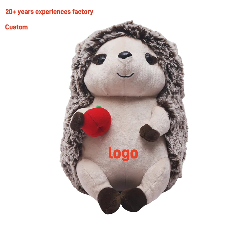 Plush lifelike wild animal hedgehog plush toy customize hot sale stuffed animal toys manufacturer soft stuffed hedgehog