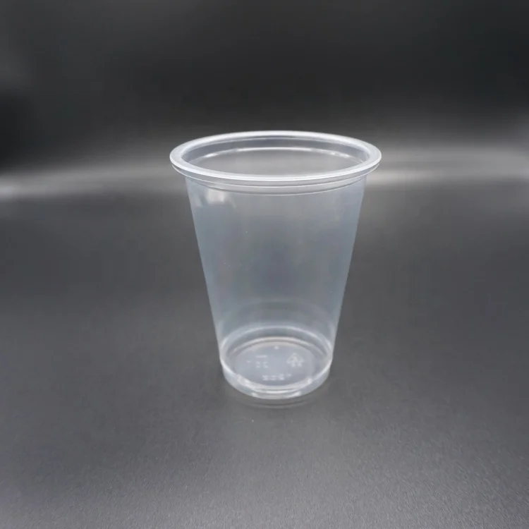 12Oz Disposable Plastic Juice Cups Pp With Lid Wholesale For Hot And Cold