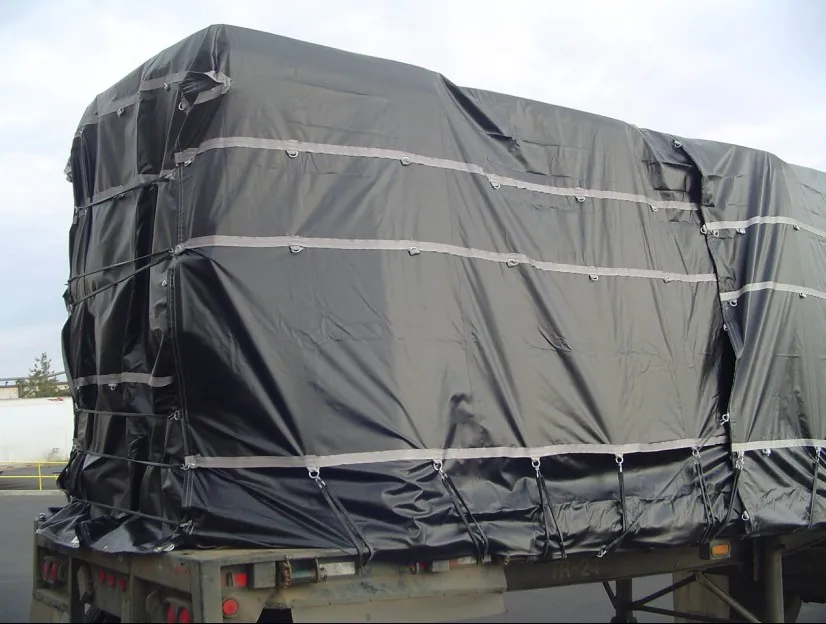Waterproof Oil proof Heavy Duty Vinyl tarps for Flatbed Trailer 24x27ft Vinyl Truck Tarps
