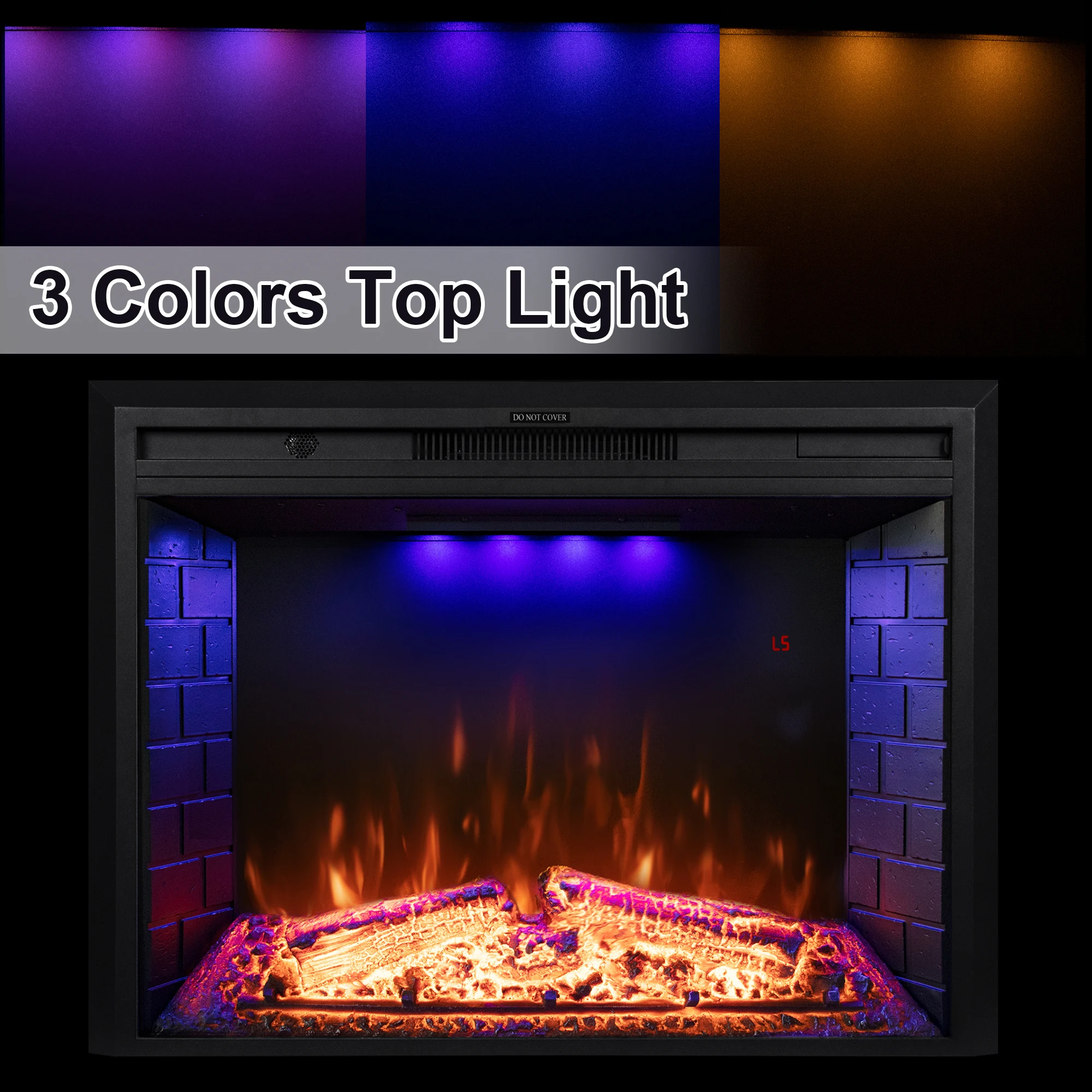 Luxstar 40 Inches Factory Wholesale Insert Electric Fireplaces with Temperature Limiting Control