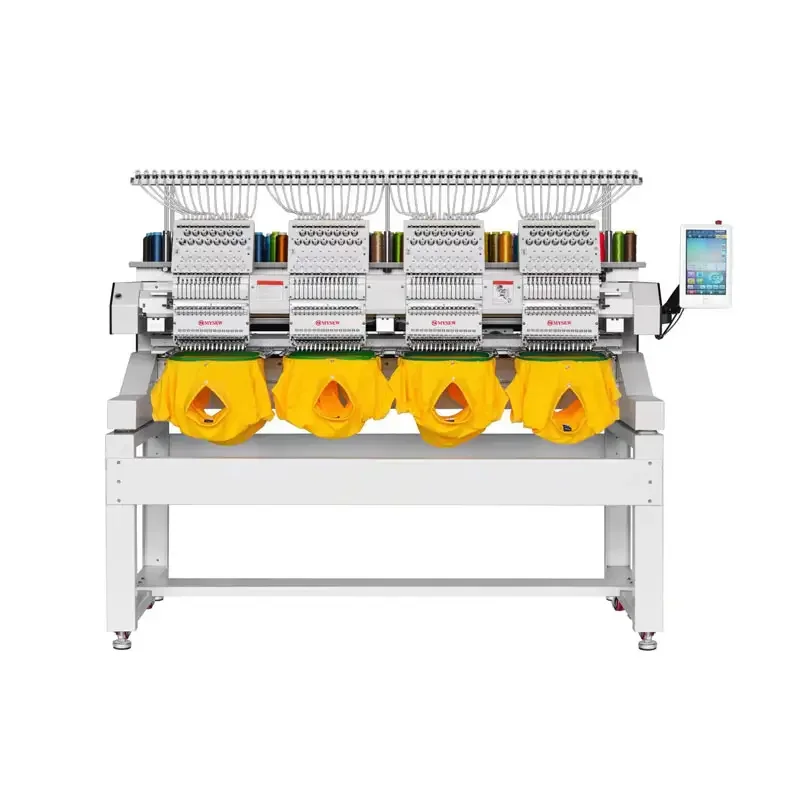 1200 RPM MBC-1504/1204 Digital Computerized 4-Head 12/15 Needles Automatic High Speed Embroidery And Sewing Machine