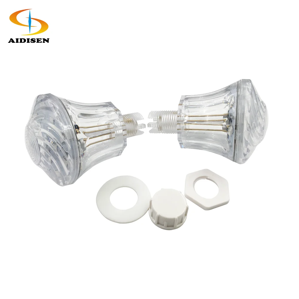  60mm pre programmed ip65 24v rgb led light cabochon cover turbo amusement