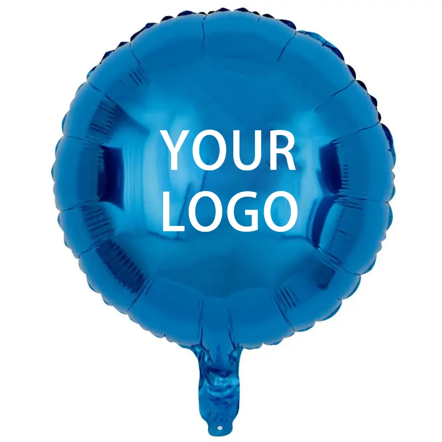 Custom printed with logo helium 18 Inch foil balloons mylar round shape ballon