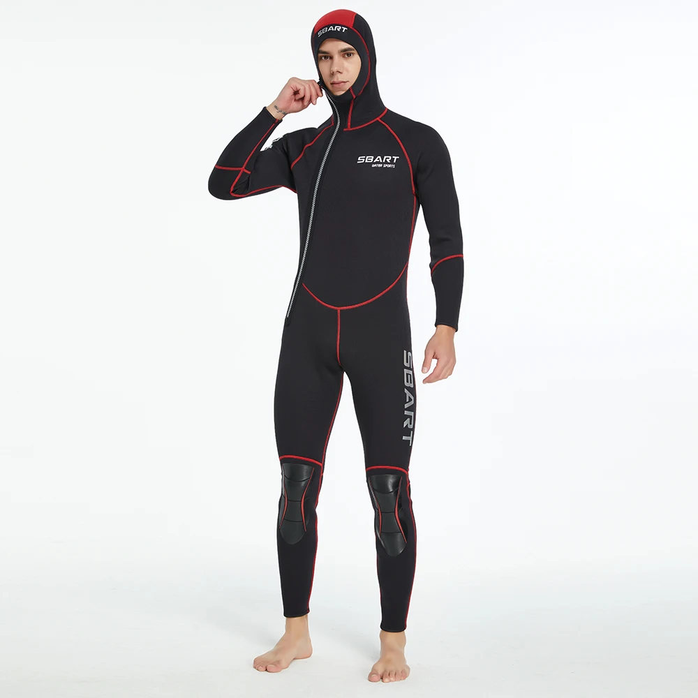 SBART Spearfishing Suit Swimming Surfing Clothing Neoprene Zipper Wetsuit High Quality Long Sleeve for Kayak 1.5mm Adults