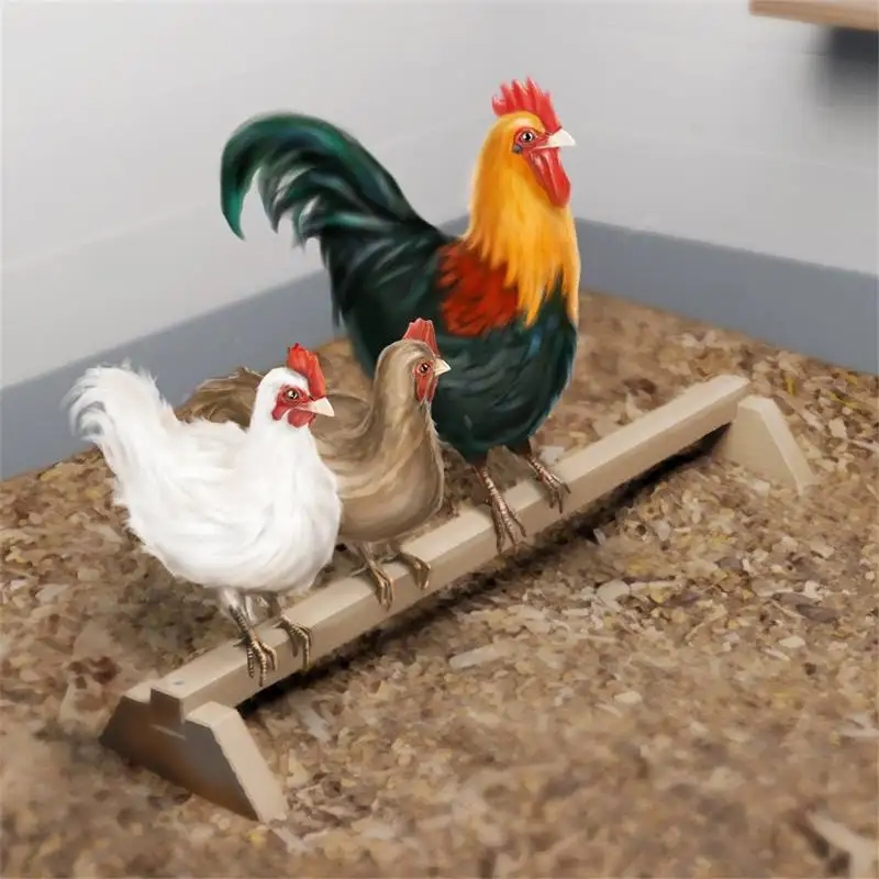 Chicken Coop Toy  Natural Wood Chicken Ladder  Swing  Perch for Birds Poultry Rooster  Chicken stand