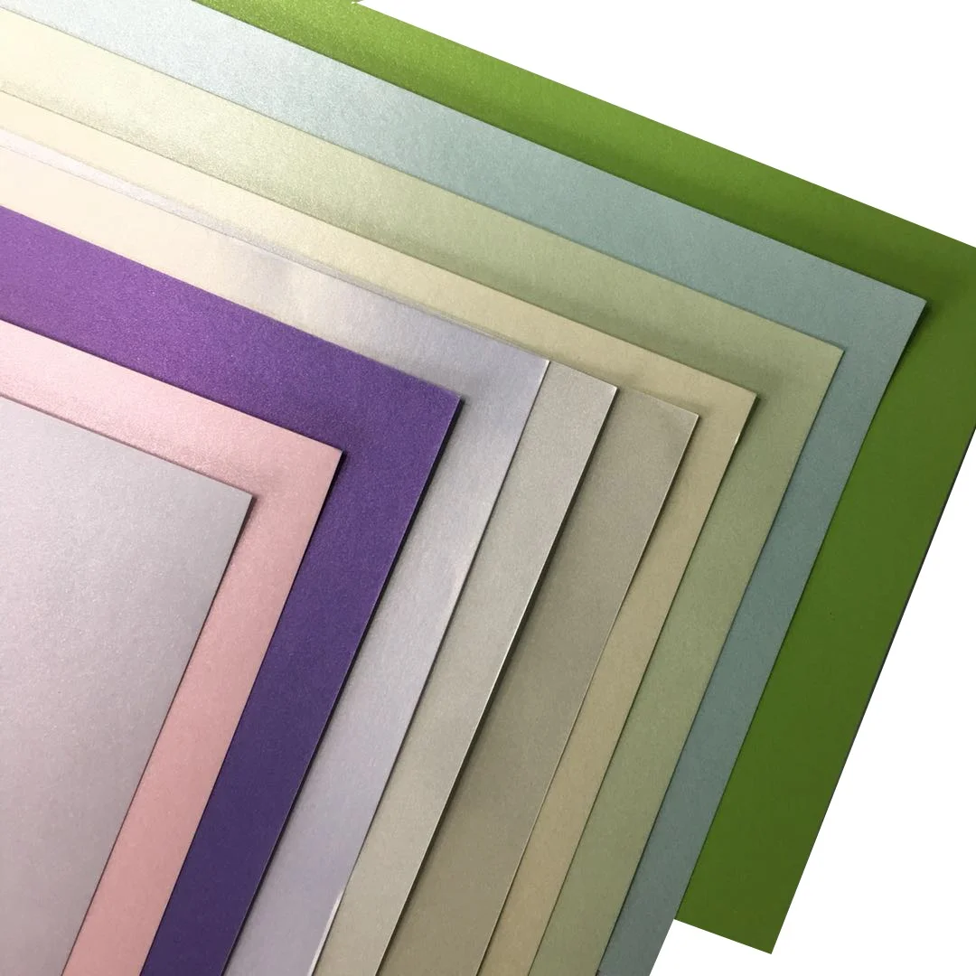 Drop ship 250gsm 300gsm 120gsm  custom size A4  metallic pearl craft cardstock paper