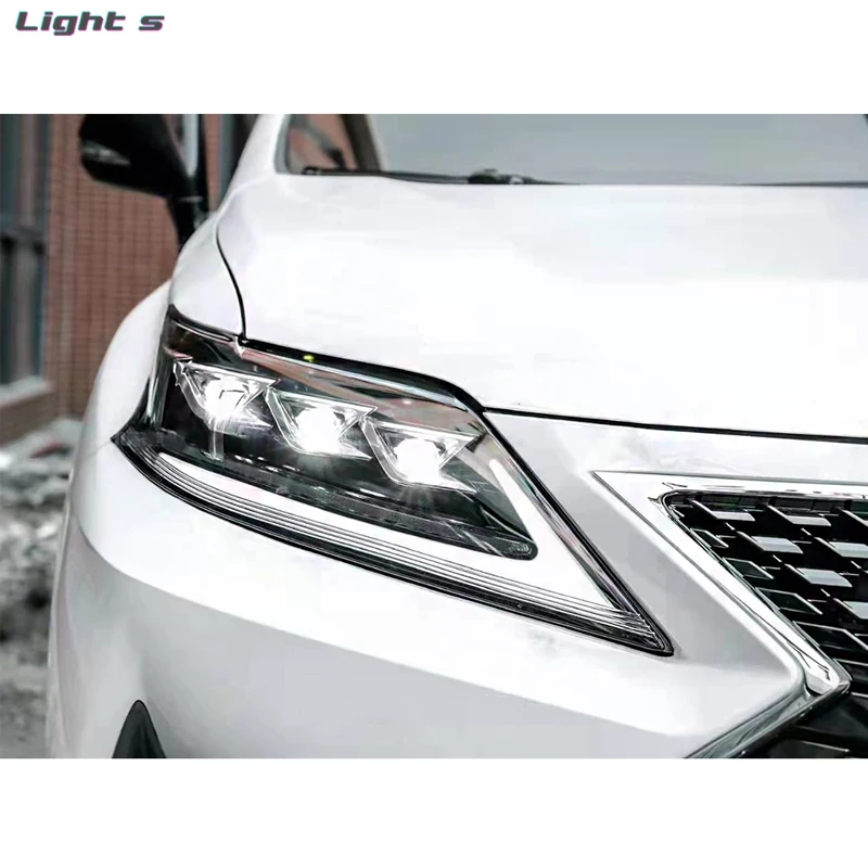 Auto body kits include bumper lights for Lexus RX 2009-2015 Lexus RX upgraded turning 2021 3 lens headlights