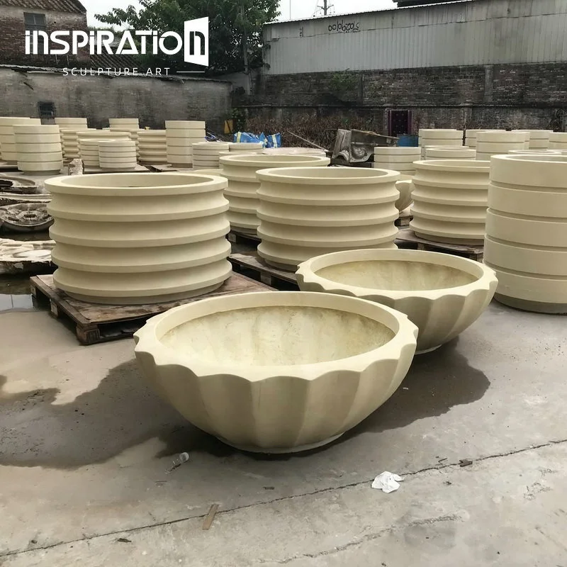 INSpiration design antique patio backyard plant pots urns vase garden ornaments outdoor roman cast stone urn planter