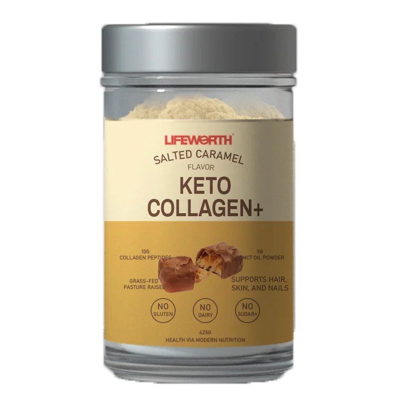 LIFEWORTH OEM Multi Collagen Protein Peptides powder Grass Fed Type I III keto friendly Hydrolyzed MTC Oil supplement