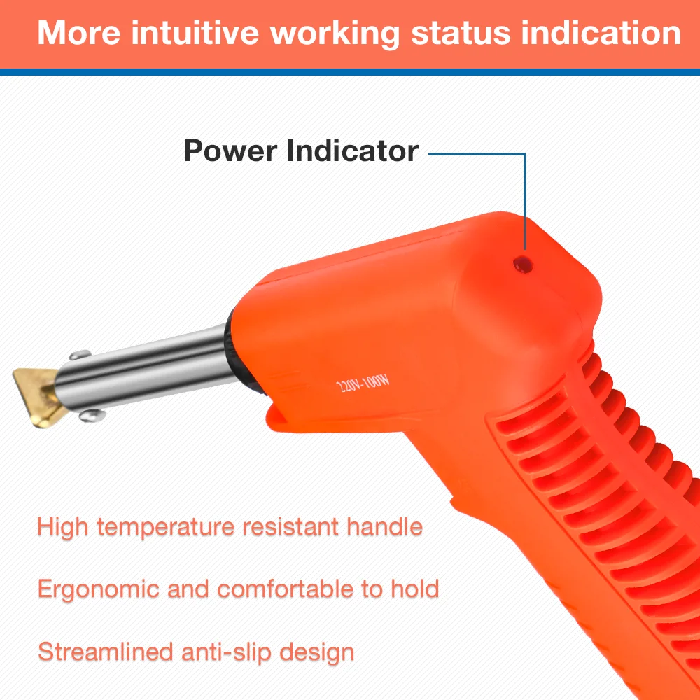 Car Bumper Repair Tool 2 Welding Tips 100W Plastic Welding Kit Soldering Iron Gun Plastic Welder