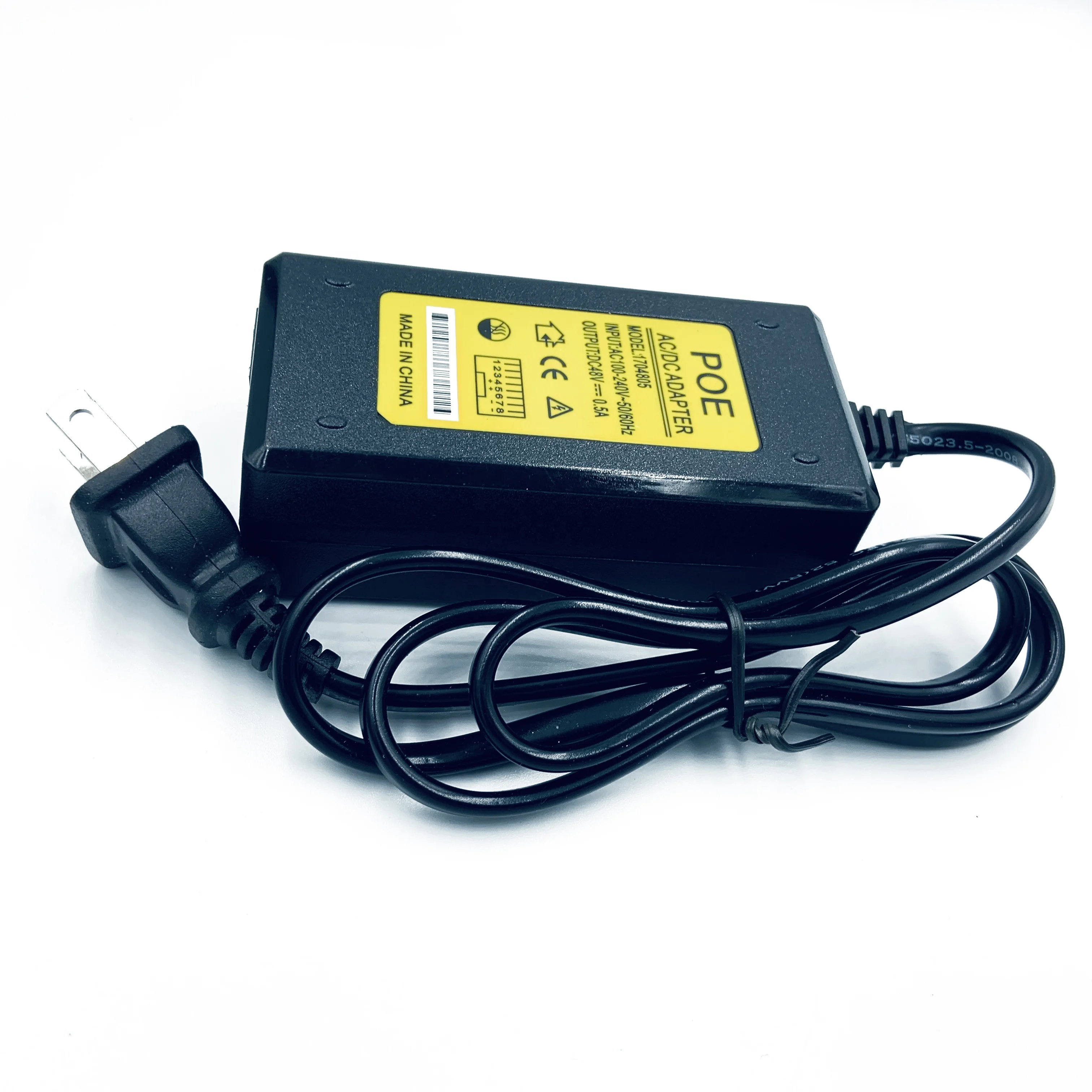 Ac100-240v To Dc 48V Desktop Powerline PoE Injector Adapter With Gigabit Ethernet