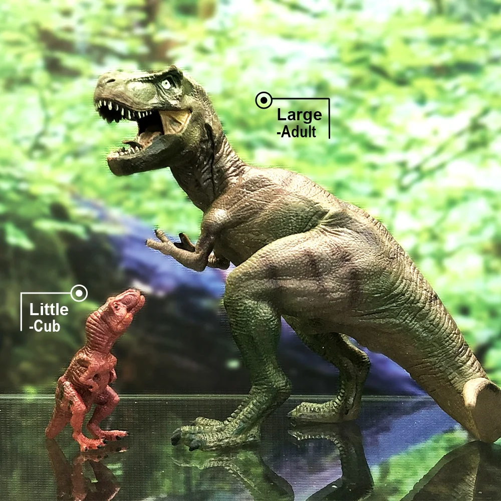 TPR material wild animal figures dinosaur squeeze  toy set stem educational toy