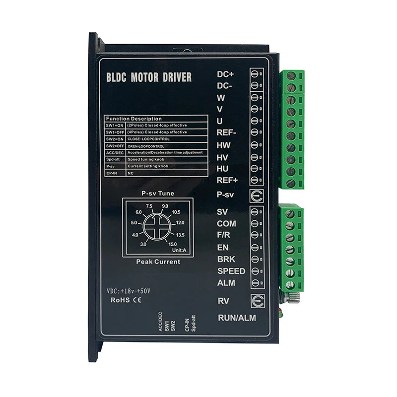 RS485 12-56V 3 Phase Brushless Dc Motor Driver Controller For 300W BLDC Motors