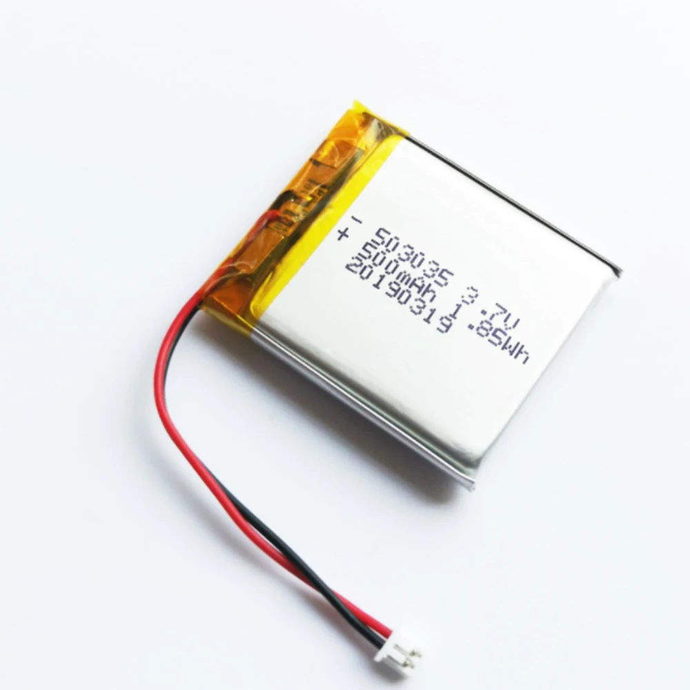 Hot Selling Lithium Battery Factory 503035 3.7V 500mAh Rechargeable Li-Polymer Battery For Small Devices