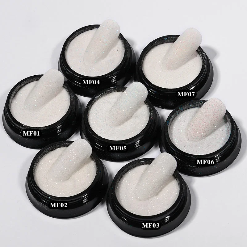 New Popular pearl White Chrome Nail Mirror Powder Shinny pearlescent glitter DIY Acrylic Pigment Woolen Nail Powder