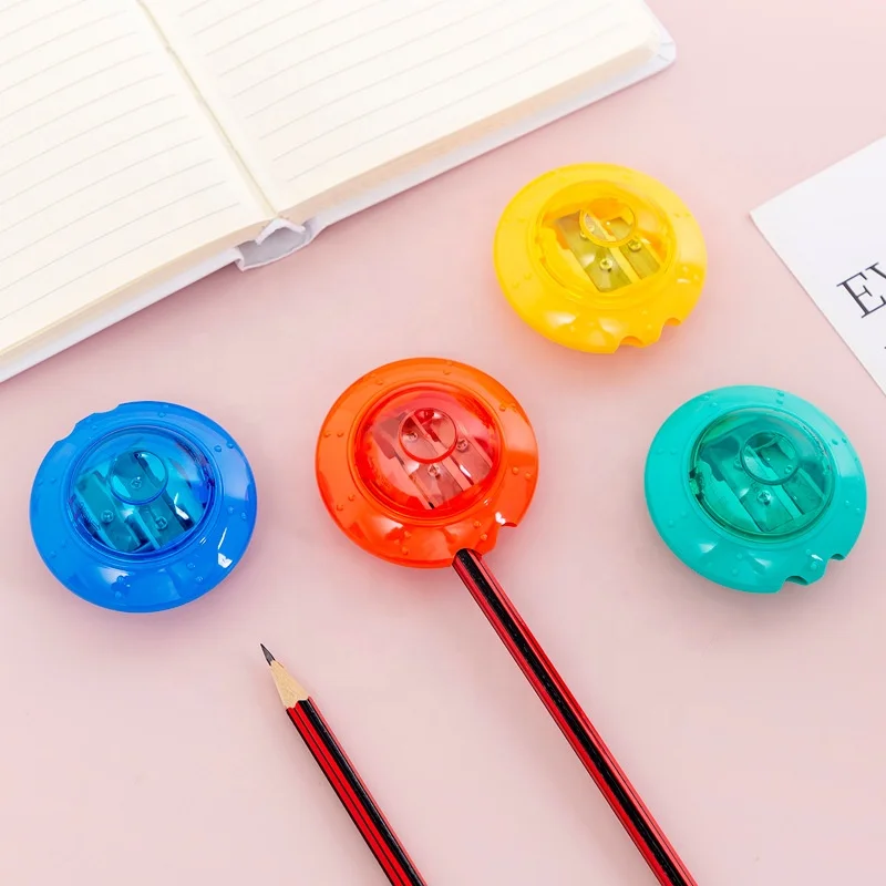 Детская школьная креативная летающая тарелка с двумя отверстиями точилка для карандашей мальчиков
