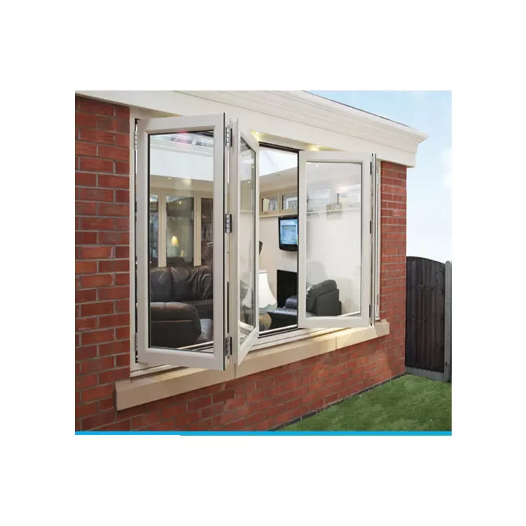 Attractive and Versatile  Double Glazed  Aluminum Bi-fold Window Low Maintenance And Easy to Clean Folding Windows