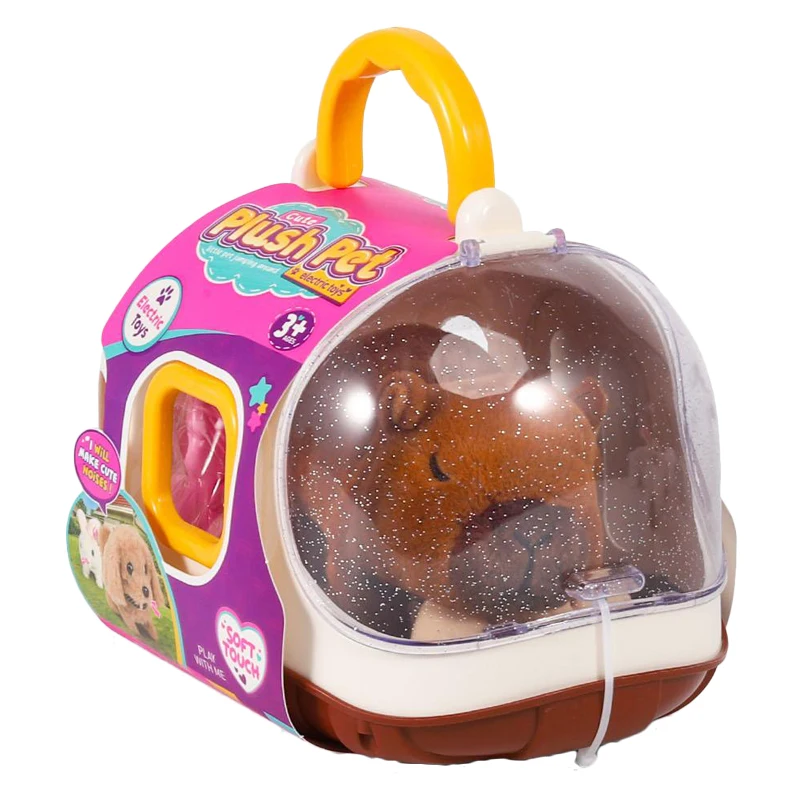New Capybara Stuffed Animal Walking Barking with Pretend Play Accessories Electronic Plush Toys for Kids