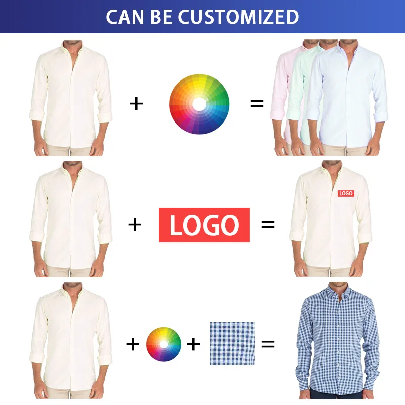 Custom Plaid Man Shirts Long Sleeve Casual 100% Cotton Mens Blouse Business Formal Office Plaid Shirts For Men