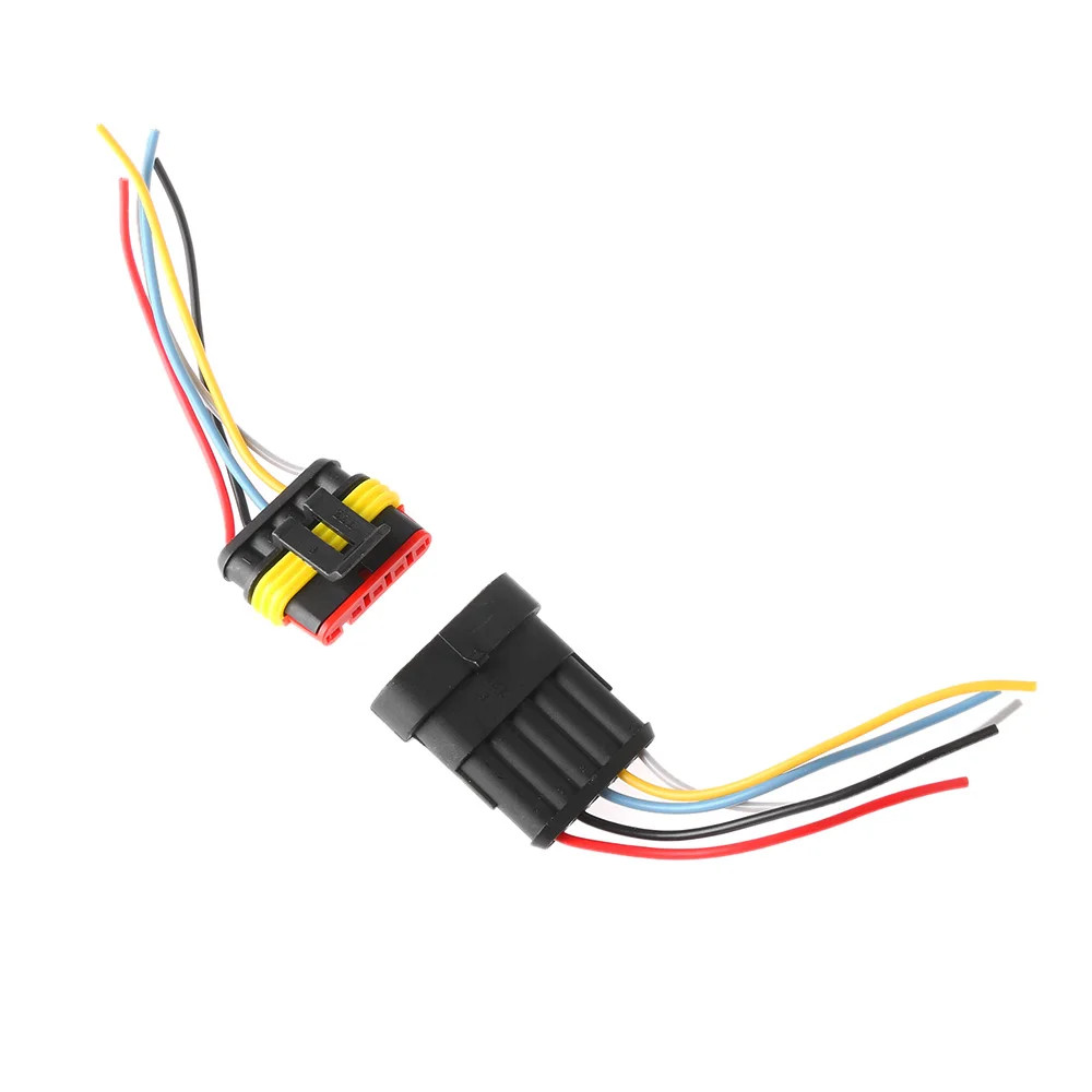 New 1/2/3/4/5/6 Pin Car Waterproof Electrical Connector HID Plug with Electrical Wire Cable Auto Truck Wire Harness