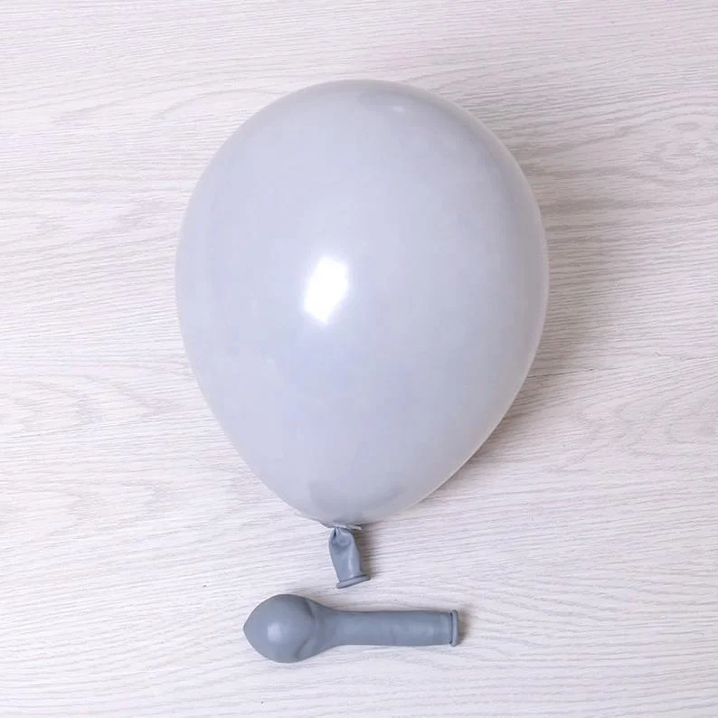 CYmylar China factory supplies  Metallic Pearl standard latex balloon Garland kit 5inch 10inch 12inch Grey latex balloon