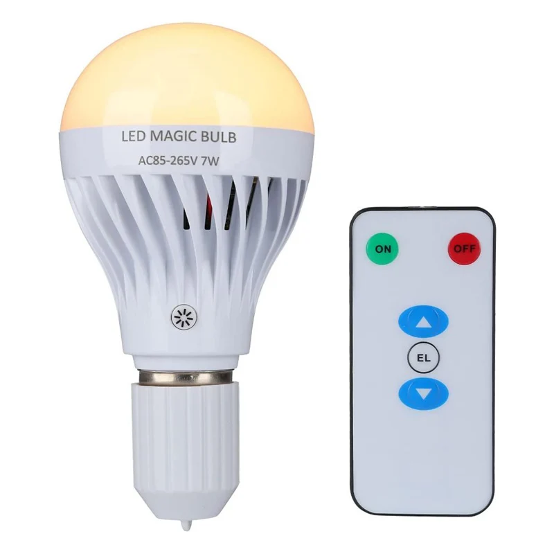 Smart Light Bulb Portable E27 B22 Rechargeable Emergency LED Light Bulb Emergency Magic Light Bulb Dimmable with Remote Control