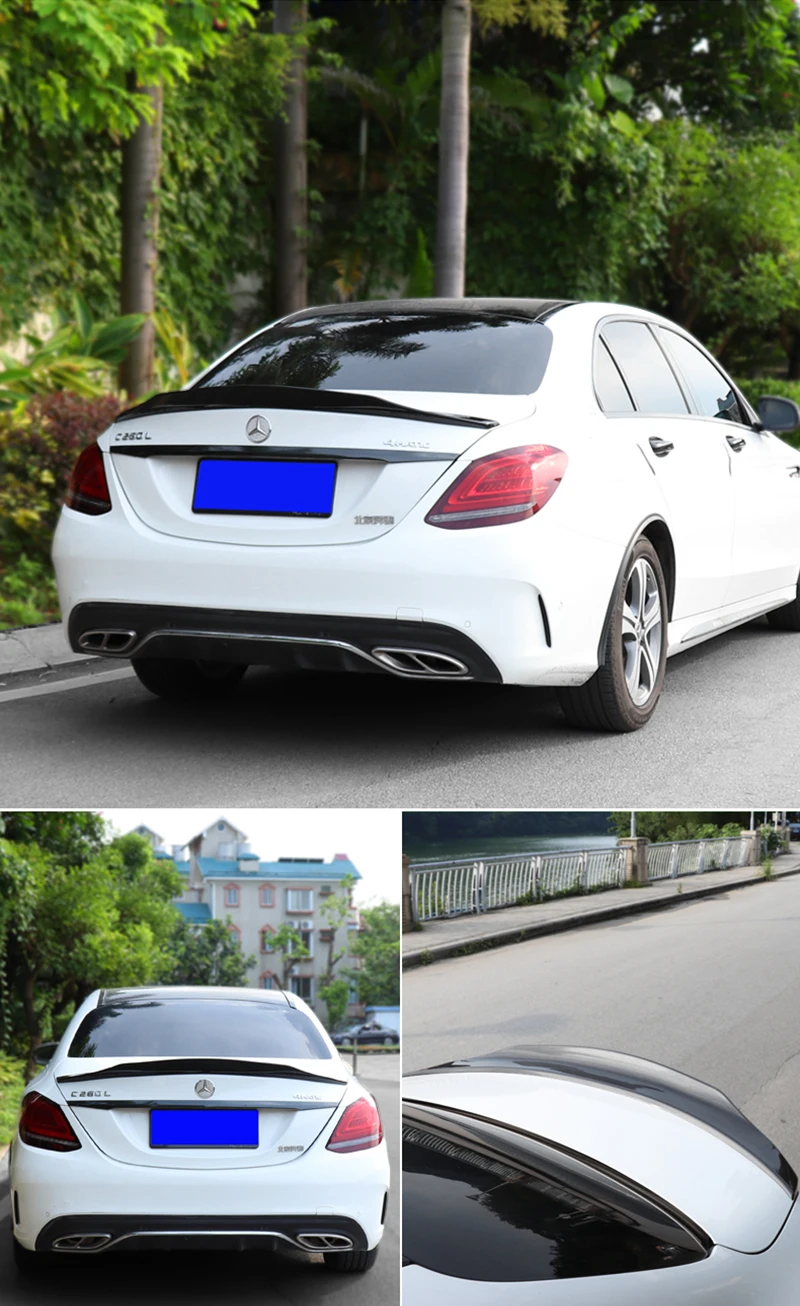 W205 PSM стиль задний спойлер автомобильные Внешние аксессуары хвост багажник для C класса