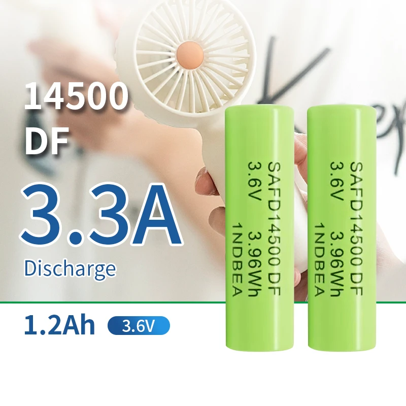 factory sales 14500 li-ion 3.6v 1200mah li-ion for lighting or mini microphone
