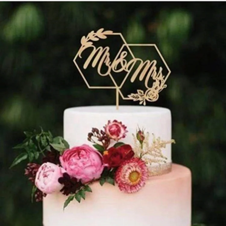 Happy wedding acrylic cake topper for wedding decoration wedding cake topper