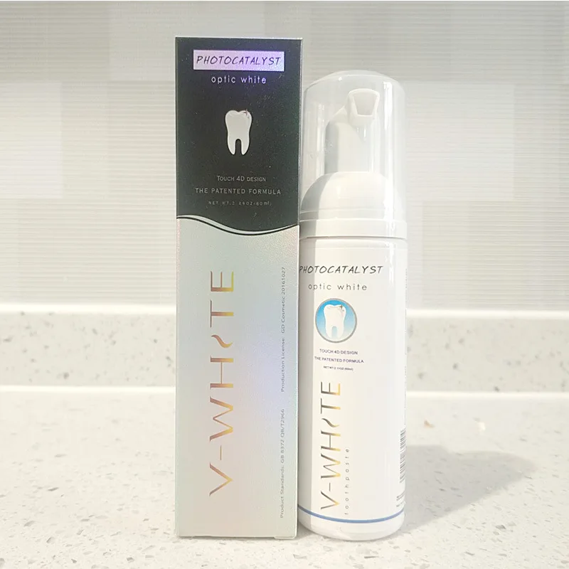 V-white отбеливающая u-образная зубная щетка пенная паста осветляющая Глубокая очистка мусс для