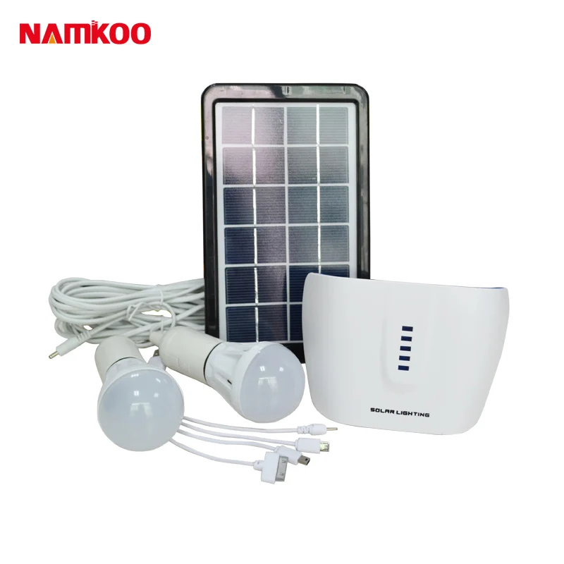 Portable outdoor  mini solar power lighting system kits for home