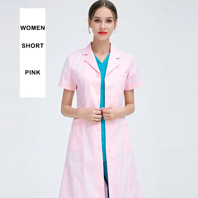 wholesale Long-sleeved white lab coat experimental uniform cotton White workwear food factory work suit