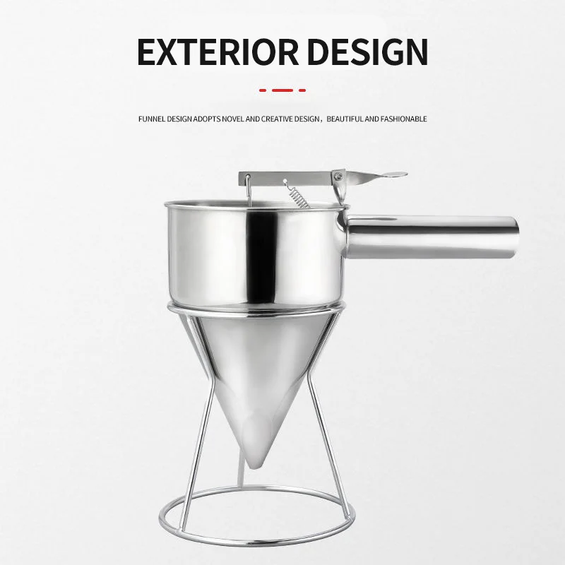 Hot Selling Baking Funnel Cake Desserts Funnel Kitchen Cooking Tools Stainless Steel Baking Funnel