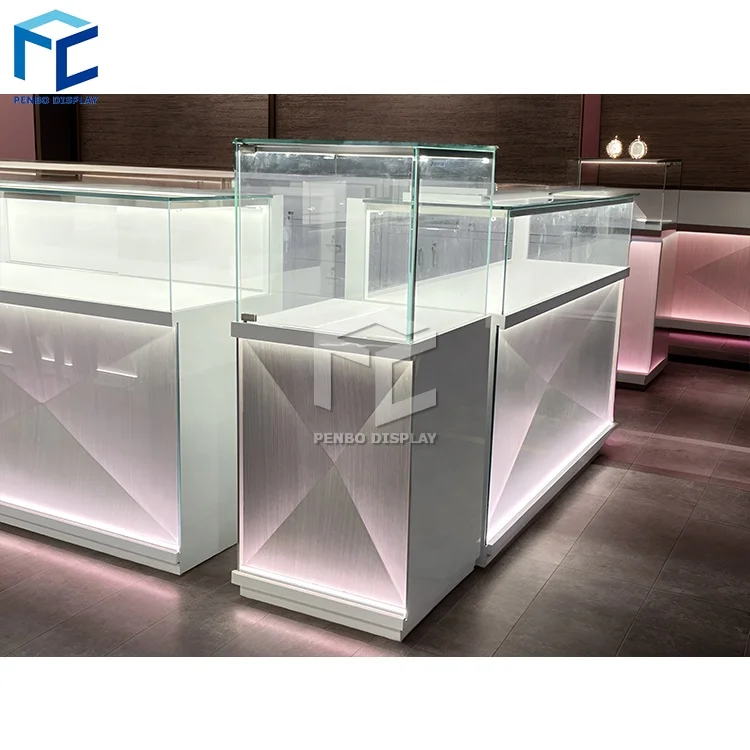 Customized Materials Jewelry Display Kiosk Jewelry Kiosk Shopping Mall For Shop Fitting