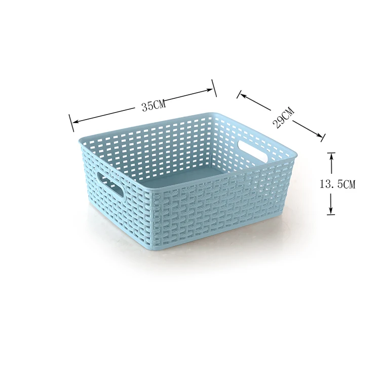 SA-9603 Easy Storage Decorative Plastic Shelf Pantry Basket Bin