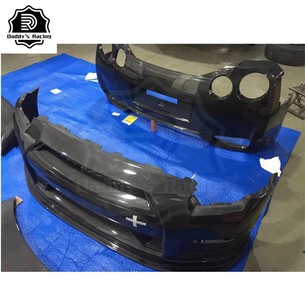 Комплект кузова из углеродного волокна подходит для 2008-2016 R35 GTR NSM стильная Передняя Задняя бампер боковая юбка задний багажник