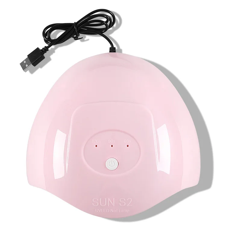 Wholesale 36W Pink UV Led Nail Lamp USB Power Up Half-Round Shape Gel Polish Drying Lamp for Nail Art