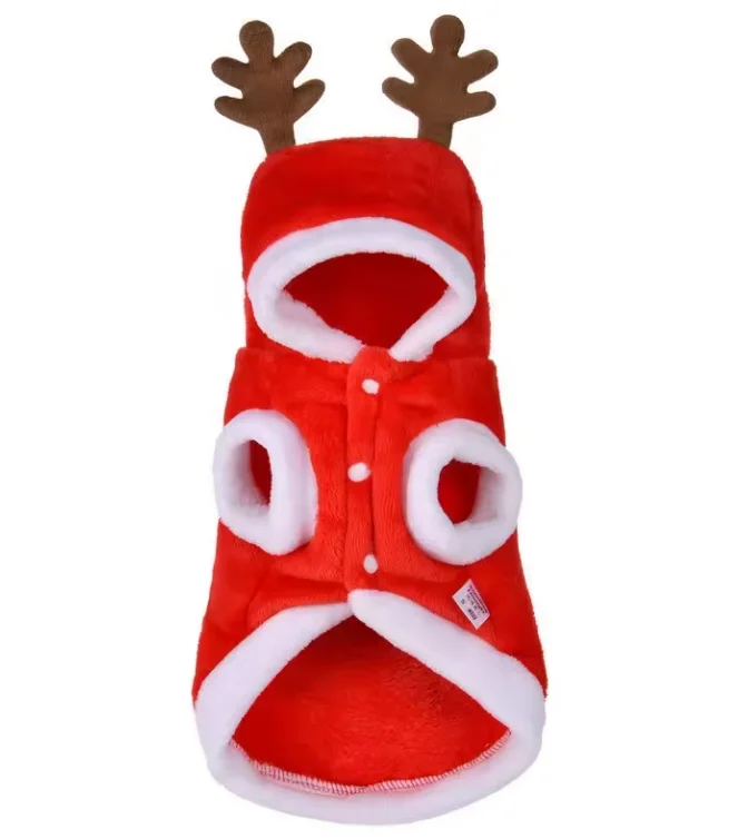 2024 New Year Clothes for Dog Costume Christmas Pet Dog Clothes Winter Hoodie Coat Pet clothing/dress Pet Casual Vests