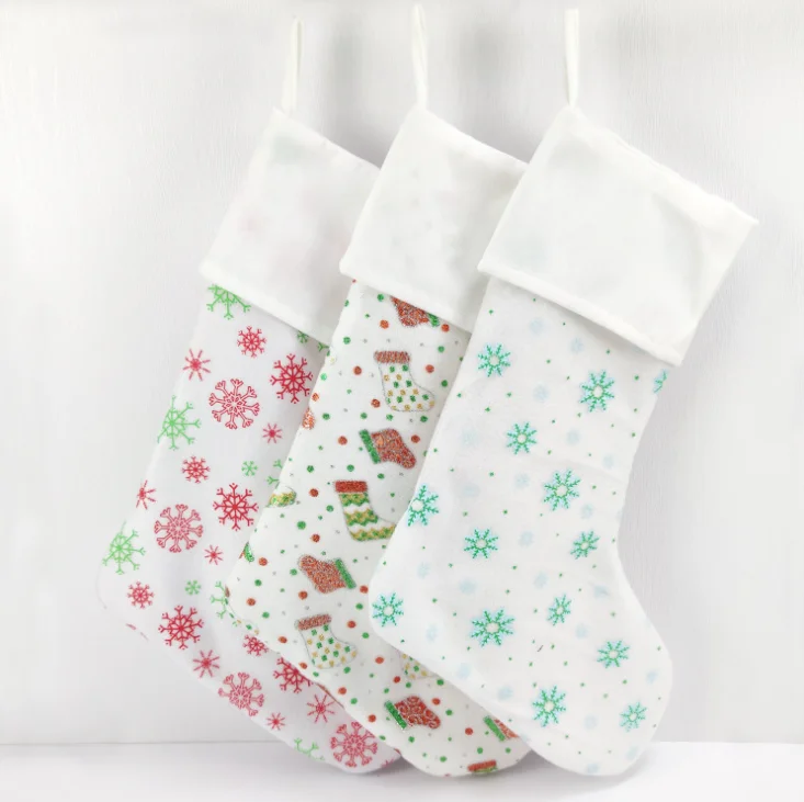 Buffalo plaid stocking drawstring Christmas