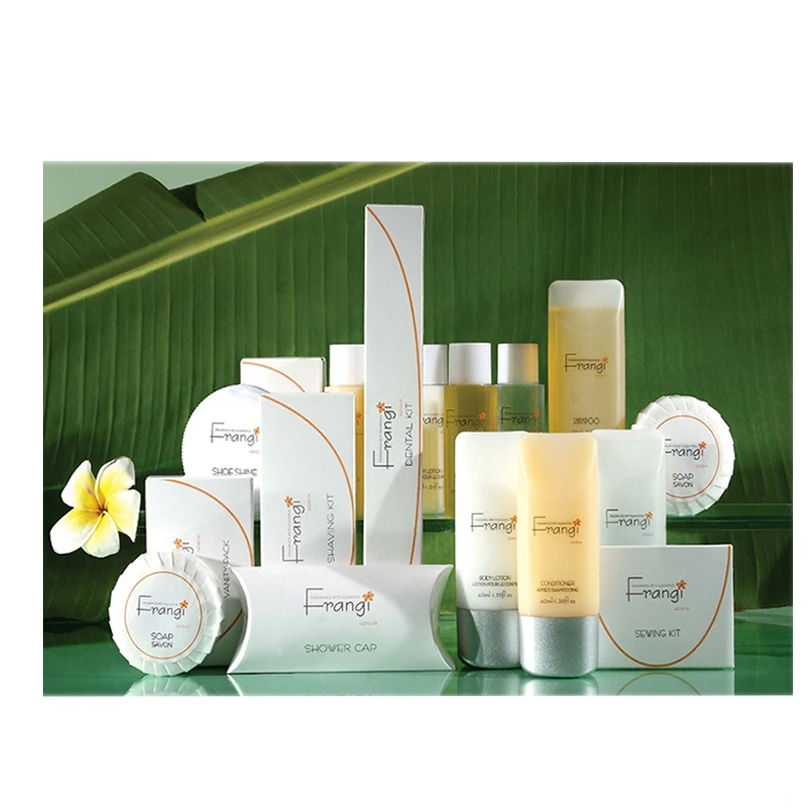 health and safety  shampoo shower sets gel biodegradable hotel bathroom toiletry bag and set