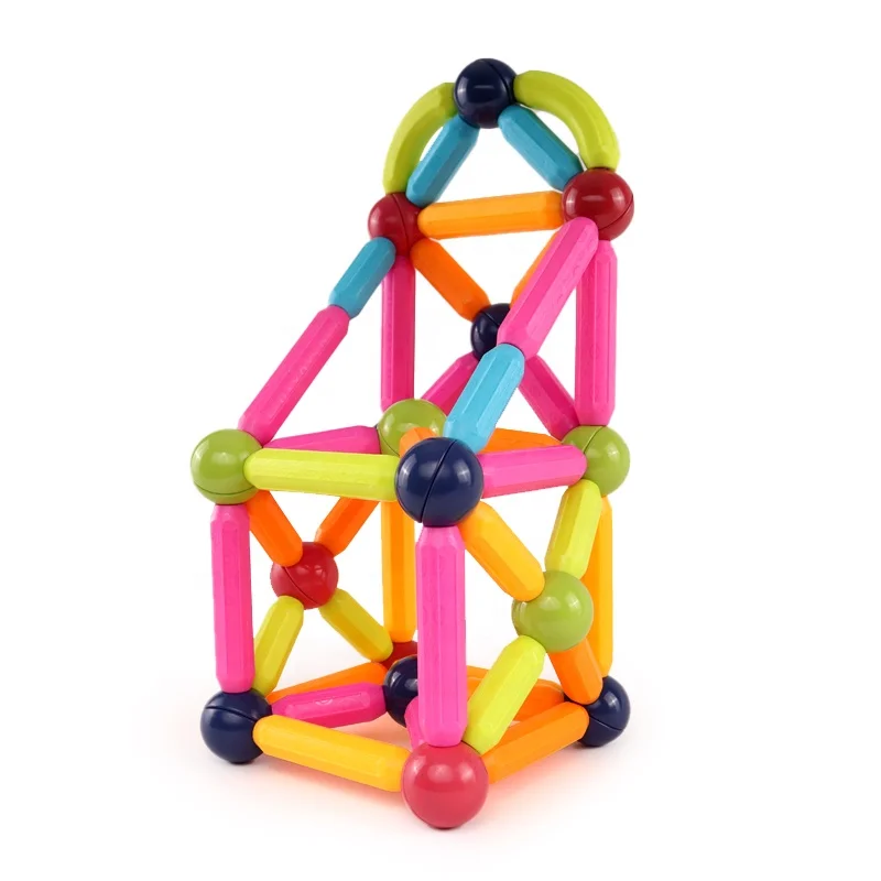 New Colored Strong Magnetic Building Blocks Kit Magnet Sticks Rods Kids Educational Toy For Children Learning Play Games