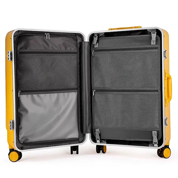 Aluminum Metal Suitcase Travel Trolley Luggage Bag Carry on Luggage