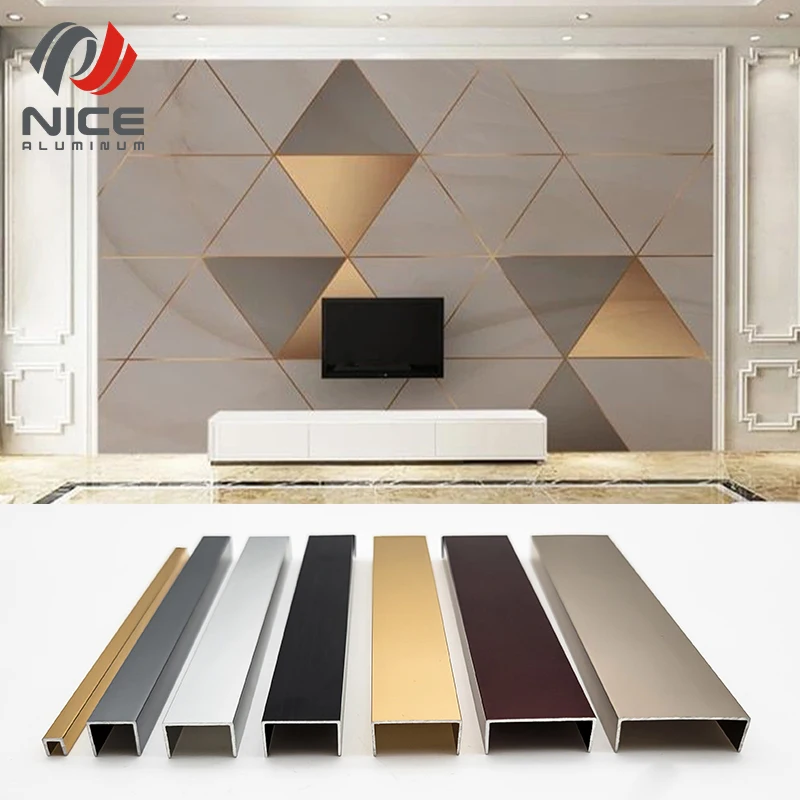 Wholesale Tile Trim Round Edge Golden Floor Tiles U Shape Aluminium Edge Corner