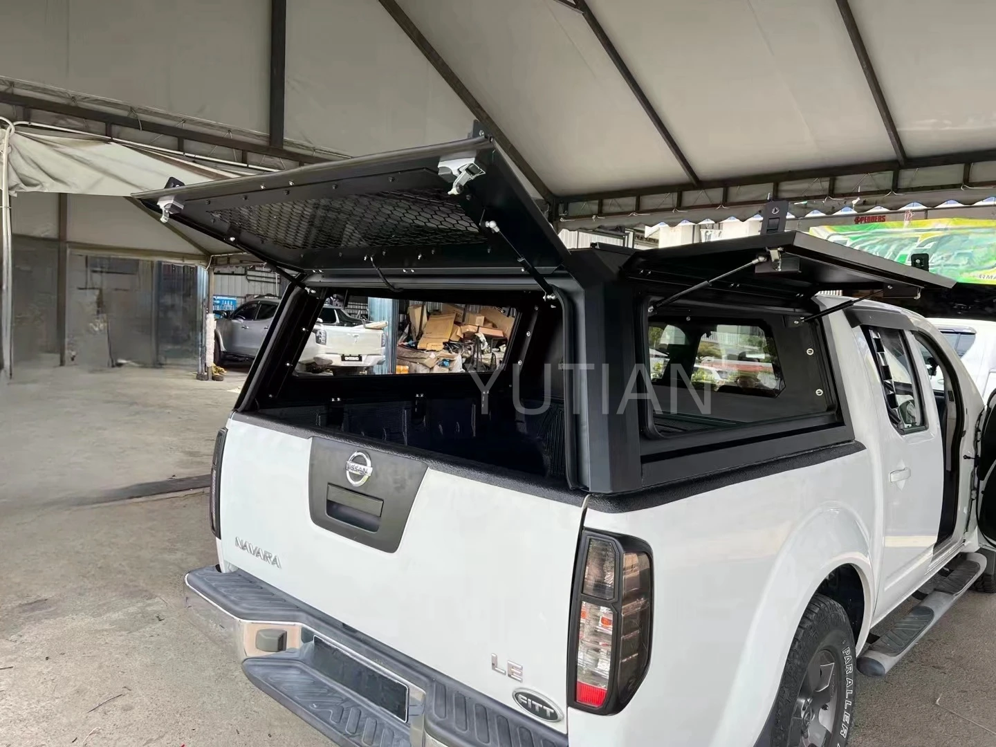 Грузовик навес для Nissan Navara D40 NP300 LE черный титан Гибридный грузовик Топпер водонепроницаемый Противоугонный с жесткой крышей