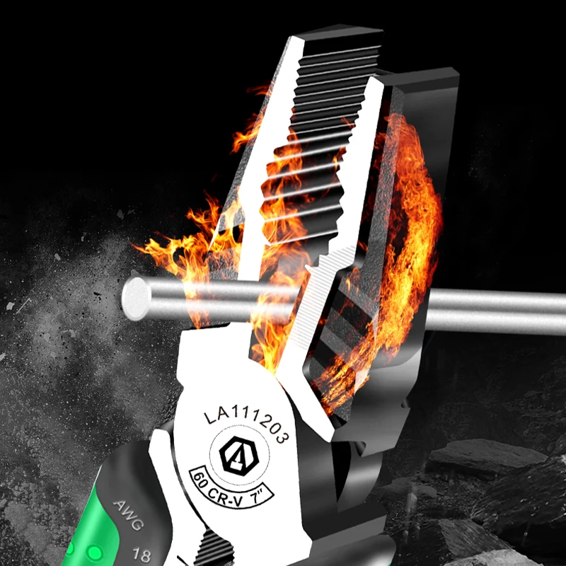 LAOA 7 Inch Multifunction Diagonal Pliers Wire Cutter Long Nose Pliers Side Cutter Cable Shears Electrician professional Tools