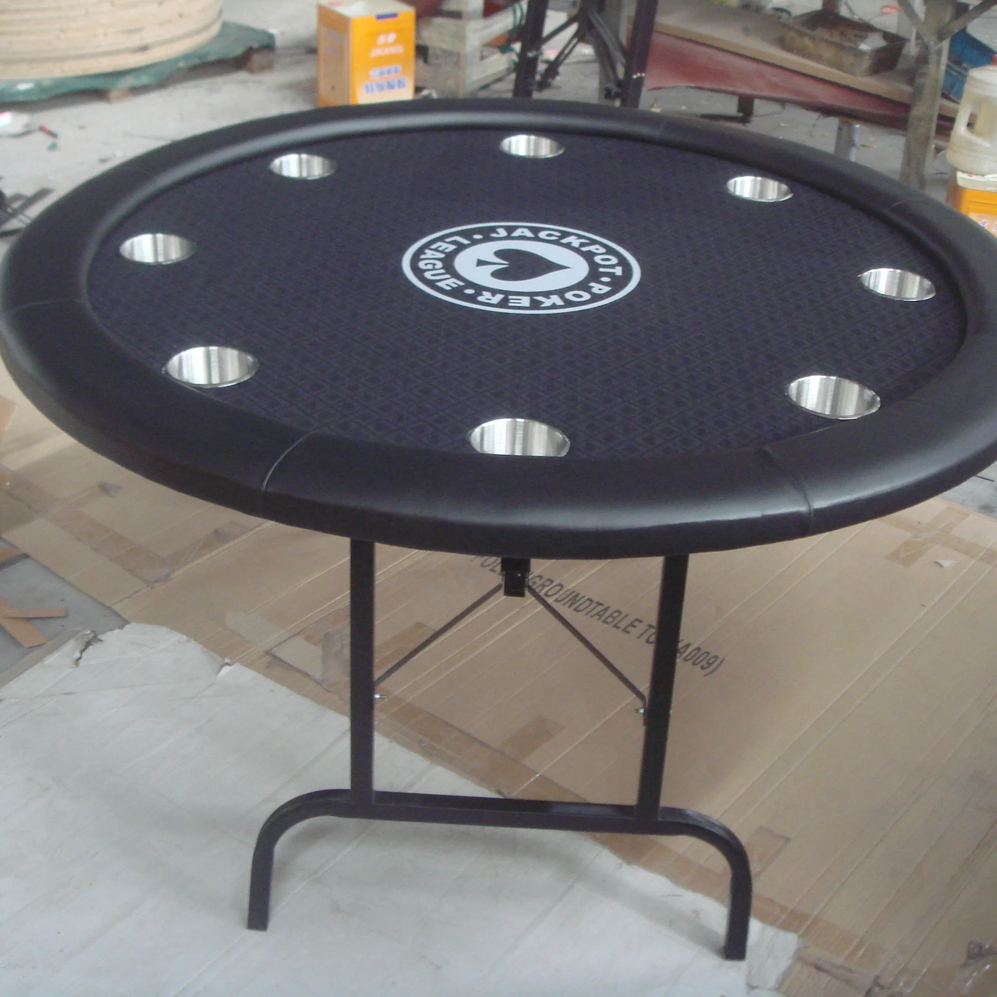 Профессиональный персонализированный круглый складной стол для покера казино, 48 дюймов