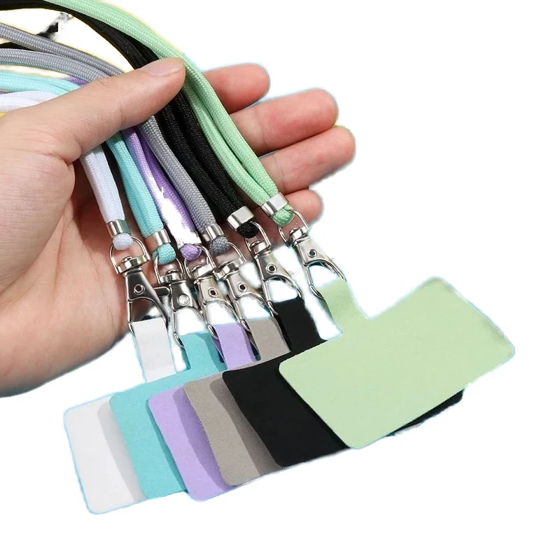 New Anti Loss Crossbody Neck LanyardUniversal Chain Hole-less Lanyard Adjustable Gasket Mobile Phone Badge Lanyard with logo