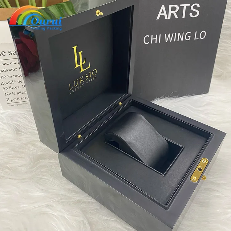 High-end Wooden Single Watch box Luxury Wood Packaging Gift Box Watch Organizer Case for men